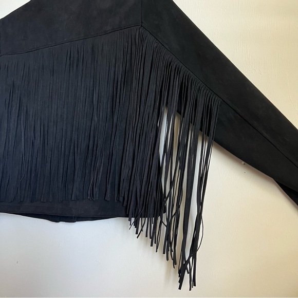 SHEIN Zip Up Fringe Trim Jacket S - Picture 9 of 12